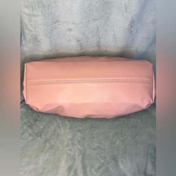 Badgley Mischka Blush Pink Chain-Strap Wrapped Frame Clutch Shoulder Bag - Picture 4 of 12